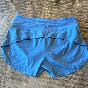 lululemon speed up shorts. size 8, low rise, 4 inch